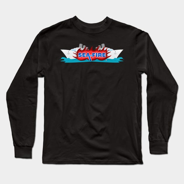 Sea- Fire 1 Long Sleeve T-Shirt by Joaddo